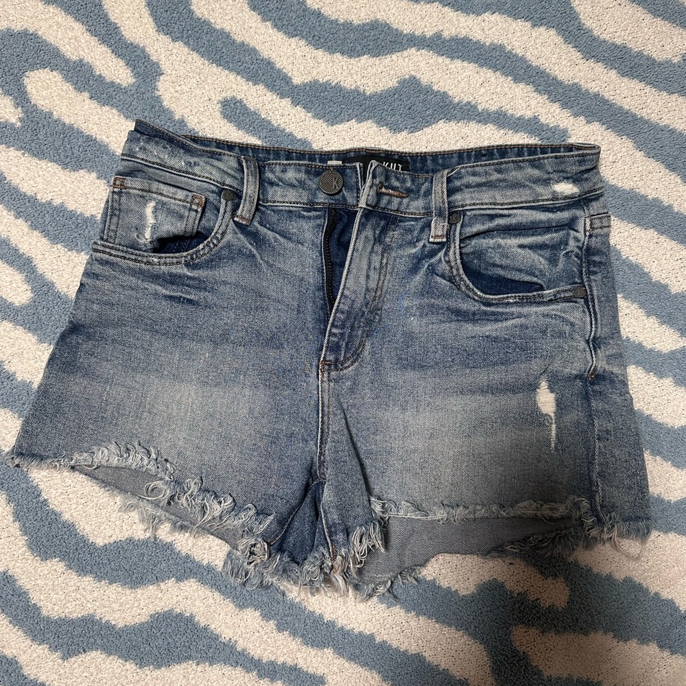 Kut from the Kloth Frayed Hem Jean Shorts